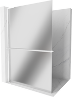 Mexen Kioto+ L zuhanykabin Walk-in polccal 70 x 200 cm, tükör, fehér - 800-070-123-20-50