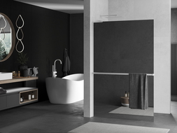 Mexen Kioto+ L panou de duş cu suport Walk-in 120 x 200 cm, oglindă, alb - 800-120-123-20-50