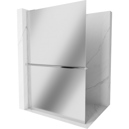 Mexen Kioto+ L panou de duș cu etajeră Walk-in 70 x 200 cm, oglindă, crom - 800-070-123-01-50