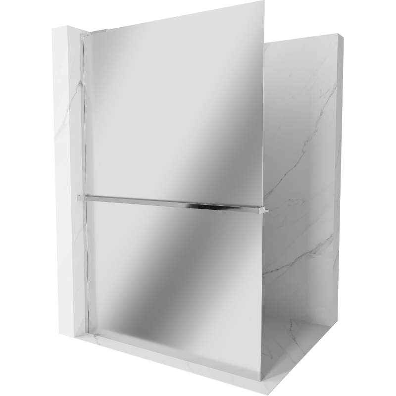 Mexen Kioto+ L zuhanyfal polccal Walk-in 90 x 200 cm, tükör, króm - 800-090-123-01-50