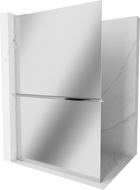 Mexen Kioto+ L perete de duș cu suport Walk-in 90 x 200 cm, oglindă, crom - 800-090-123-01-50