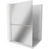 Mexen Kioto+ L Walk-in zuhanyfal polccal 90 x 200 cm, tükör, kefélt nikkel - 800-090-123-97-50