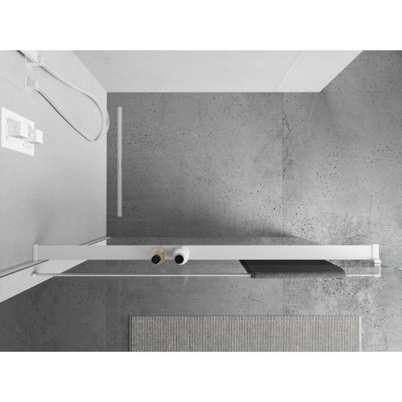 Mexen raft pentru peretele dușului cu suport pentru prosoape, alb - 800-02-20