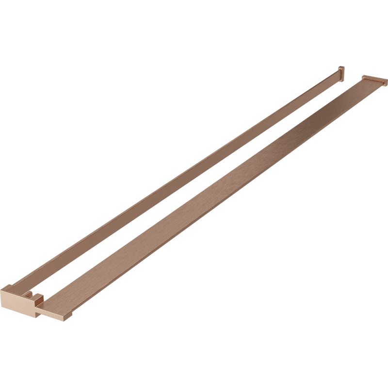 Mexen polc zuhanyfalhoz törölközőtartóval, kefélt réz - 800-02-65