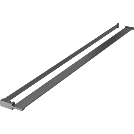 Mexen polc zuhanyfalhoz törölközőtartó korláttal, gun gray kefe - 800-02-66