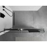 Mexen Kioto+ poliță pentru peretele de duș cu bară pentru prosoape, gun gray periat - 800-02-66