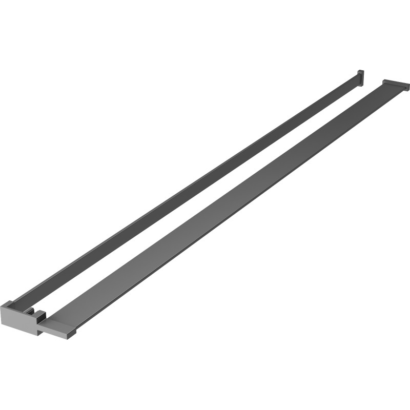 Mexen Kioto+ raft pentru peretele de duș cu bară pentru prosoape, gun metal - 800-02-95