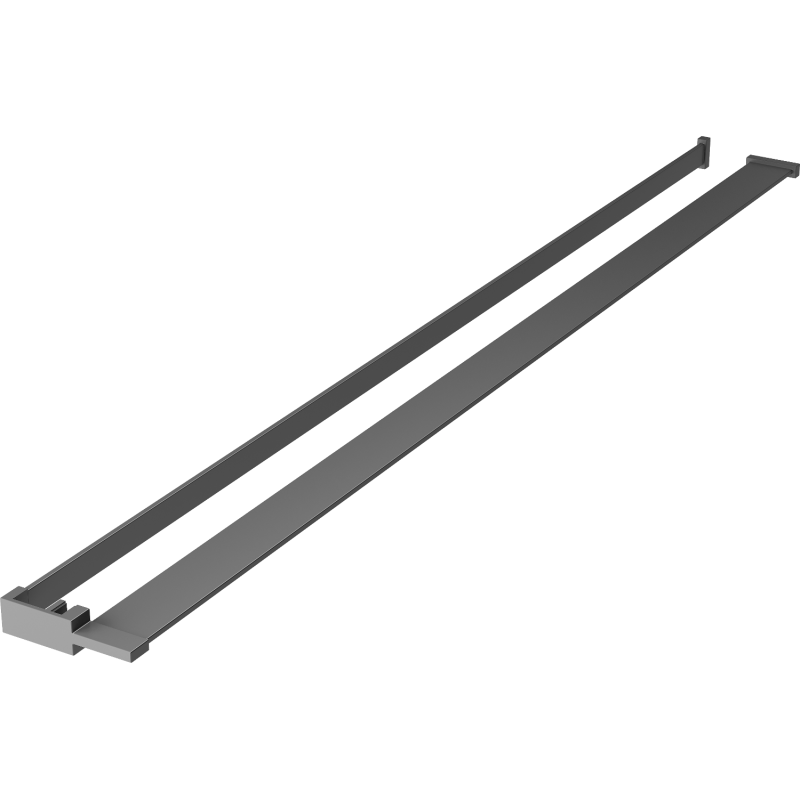 St shelf pentru peretele de duș cu suport pentru prosoape, gun metal - 800-02-95