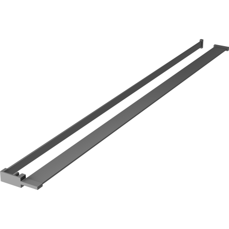 Mexen Kioto+ raft pentru peretele de duș cu bară pentru prosoape, gun metal - 800-02-95