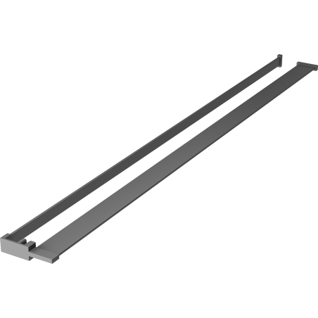 St shelf pentru peretele de duș cu suport pentru prosoape, gun metal - 800-02-95