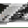 Mexen Kioto+ L panou de duș cu suport Walk-in 70 x 200 cm, model negru, alb - 800-070-123-20-78