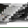 Mexen Kioto+ L panou de duș cu raft Walk-in 70 x 200 cm, model negru, negru - 800-070-123-70-78