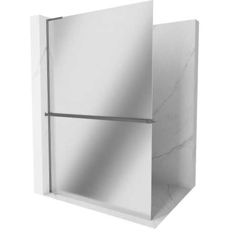 Mexen Kioto+ L walk-in fal 90 x 200 cm, tükör, gun metal - 800-090-123-95-50