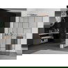 Mexen Kioto+ L perete de duș cu raft Walk-in 120 x 200 cm, model negru, bronz periat - 800-120-123-65-78