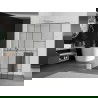 Mexen Kioto+ L perete de duș cu raft Walk-in 100 x 200 cm, model negru, nichel periat - 800-100-123-97-78