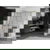 Mexen Kioto+ L panou de duș cu raft Walk-in 100 x 200 cm, model negru, aurie - 800-100-123-50-78
