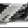 Mexen Kioto+ L perete de duș cu raft Walk-in 70 x 200 cm, model negru, finisaj aurit - 800-070-123-55-78