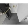 Mexen Kioto+ L perete de duș cu raft Walk-in 70 x 200 cm, model negru, finisaj aurit - 800-070-123-55-78