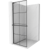 Mexen Kioto+ L panou duș cu raft Walk-in 70 x 200 cm, model negru, negru - 800-070-123-70-77