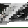 Mexen Kioto+ L panou de duș cu raft Walk-in 100 x 200 cm, model negru, negru - 800-100-123-70-77