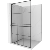 Mexen Kioto+ L panou de duș cu raft Walk-in 100 x 200 cm, model negru, negru - 800-100-123-70-77
