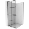 Mexen Kioto+ L perete de duș cu raft Walk-in 70 x 200 cm, model negru, gri mat - 800-070-123-66-77