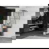 Mexen Kioto+ L perete de duș cu raft Walk-in 90 x 200 cm, model negru, gri armat periat - 800-090-123-66-77