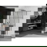 Mexen Kioto+ L perete de duș cu suport Walk-in 110 x 200 cm, model negru, gri gun scovățat - 800-110-123-66-77