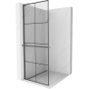 Mexen Kioto+ L perete duș cu raft Walk-in 70 x 200 cm, model negru, gun metal - 800-070-123-95-77