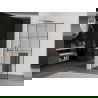 Mexen Kioto+ L perete de duș cu suport Walk-in 110 x 200 cm, model negru, bronz periat - 800-110-123-65-77
