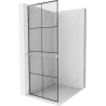 Mexen Kioto+ L perete de duș cu suport Walk-in 80 x 200 cm, model negru, nichel periat - 800-080-123-97-77