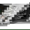 Mexen Kioto+ L perete de duș cu shelf Walk-in 110 x 200 cm, model alb, negru - 800-110-123-70-97