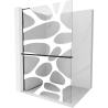 Mexen Kioto+ L perete de duș cu shelf Walk-in 110 x 200 cm, model alb, negru - 800-110-123-70-97