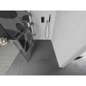Mexen Kioto+ L zuhanyfal polccal Walk-in 100 x 200 cm, fehér hullám, gun gray kefe - 800-100-123-66-97