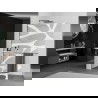 Mexen Kioto+ L perete duș cu suport Walk-in 100 x 200 cm, model alb, gun metal - 800-100-123-95-97