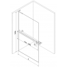 Mexen Kioto+ L 120 x 200 cm-es, polccal ellátott Walk-in zuhanyfal, fehér hullám, kefélt réz - 800-120-123-65-97