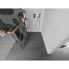 Mexen Kioto+ L 120 x 200 cm-es, polccal ellátott Walk-in zuhanyfal, fehér hullám, kefélt réz - 800-120-123-65-97