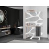 Mexen Kioto+ L 120 x 200 cm-es, polccal ellátott Walk-in zuhanyfal, fehér hullám, kefélt réz - 800-120-123-65-97