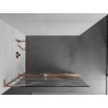 Mexen Kioto+ L 120 x 200 cm-es, polccal ellátott Walk-in zuhanyfal, fehér hullám, kefélt réz - 800-120-123-65-97