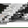Mexen Kioto+ L perete duș cu raft Walk-in 100 x 200 cm, model alb, nichel periat - 800-100-123-97-97