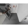 Mexen Kioto+ L Walk-in zuhanyfal 90 x 200 cm, fehér minta, rózsaarany - 800-090-123-60-97