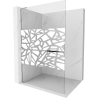 Mexen Kioto+ L panou de duș cu suport Walk-in 70 x 200 cm, model alb, crom - 800-070-123-01-85