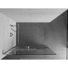 Mexen Kioto+ L zuhanykabin polccal Walk-in 80 x 200 cm, fehér minta, króm - 800-080-123-01-85
