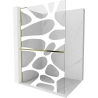 Mexen Kioto+ L perete de duș cu suport Walk-in 70 x 200 cm, model alb, auriu - 800-070-123-50-97