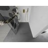 Mexen Kioto+ L zuhanyfal polccal Walk-in 80 x 200 cm, fehér hullám, arany - 800-080-123-50-97