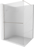 Mexen Kioto+ panou de duș cu raft Walk-in 130 x 200 cm, transparent, inox periat - 800-130-121-97-09