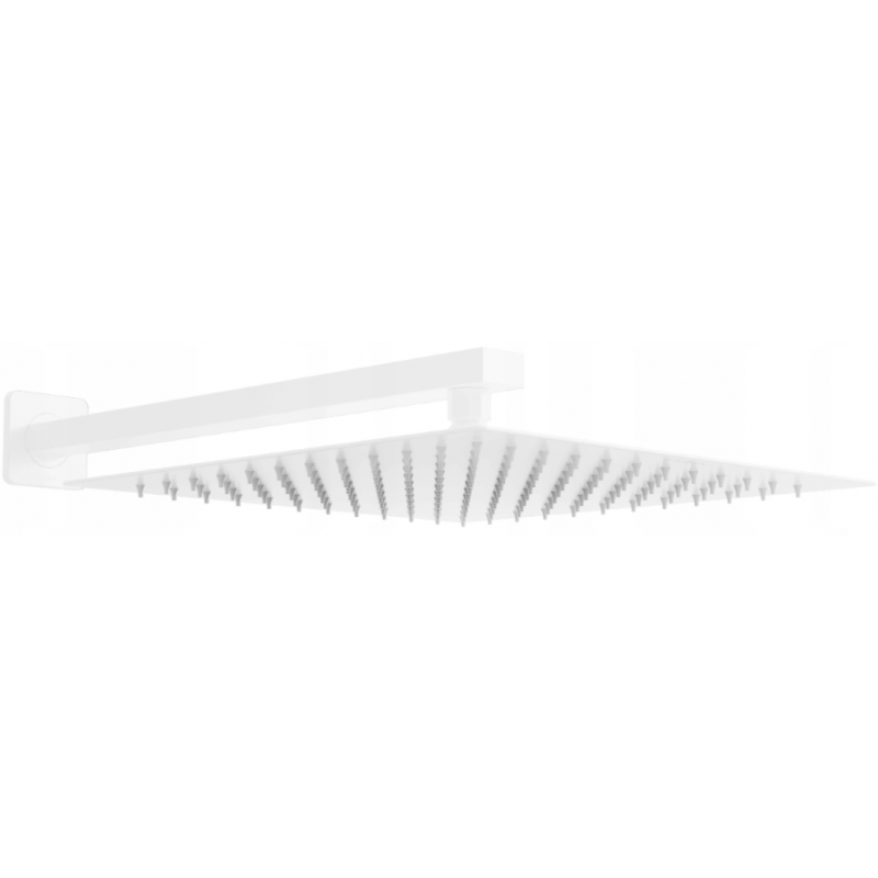 Mexen Slim pară de tip ploaie 30 x 30 cm cu braț de duș, Albă - 79130112-20