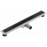 Mexen Flat MGB scurgere liniară 60 cm, Sticlă neagră - 1026060-15