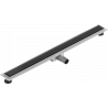 Mexen Flat MGB scurgere liniară 80 cm, Sticlă neagră - 1026080-15