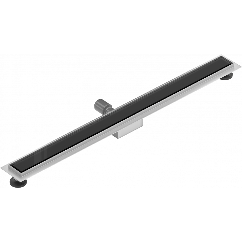 Mexen Flat MGB vonalmenti eresz 80 cm, fekete üveg - 1026080-15